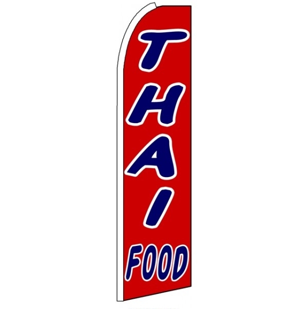 Thai Food Feather Flag 3\' x 11.5\'