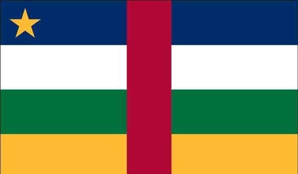 5' x 8' Central African Republic High Wind, US Made Flag