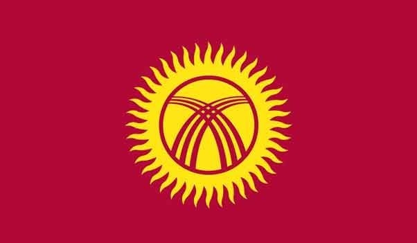 5' x 8' Kyrgyzstan High Wind, US Made Flag