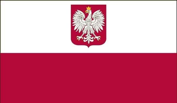 5\' x 8\' Poland w/ Eagle High Wind, US Made Flag