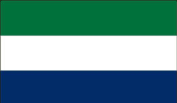 2\' x 3\' Sierra Leone High Wind, US Made Flag