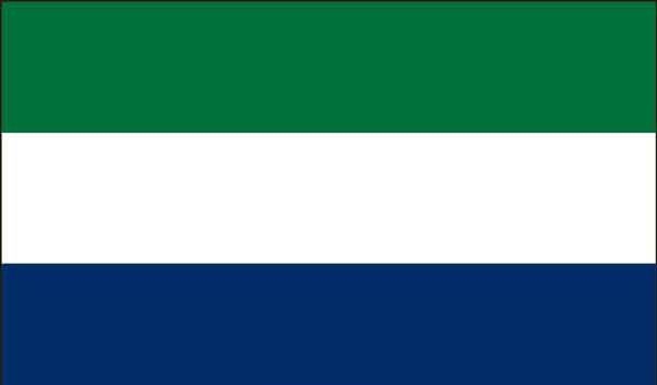 4\' x 6\' Sierra Leone High Wind, US Made Flag