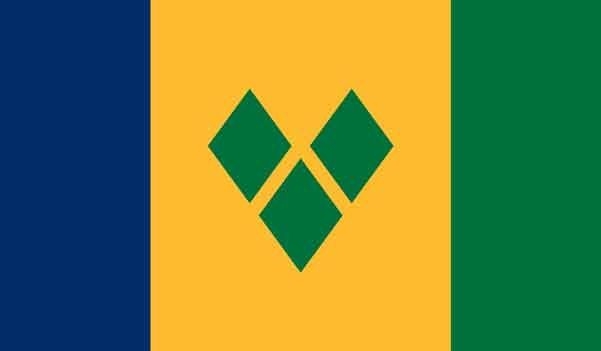 5\' x 8\' St. Vincent & the Grenadines High Wind, US Made Flag