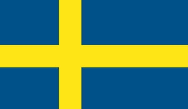 3\' x 5\' Sweden High Wind, US Made Flag