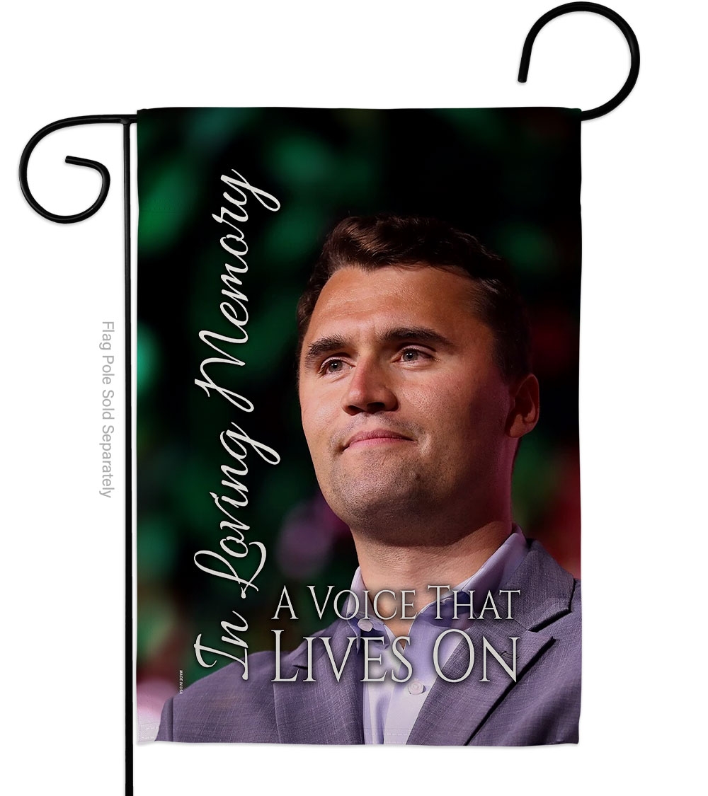 In Loving Memory Charlie Kirk Garden Flag