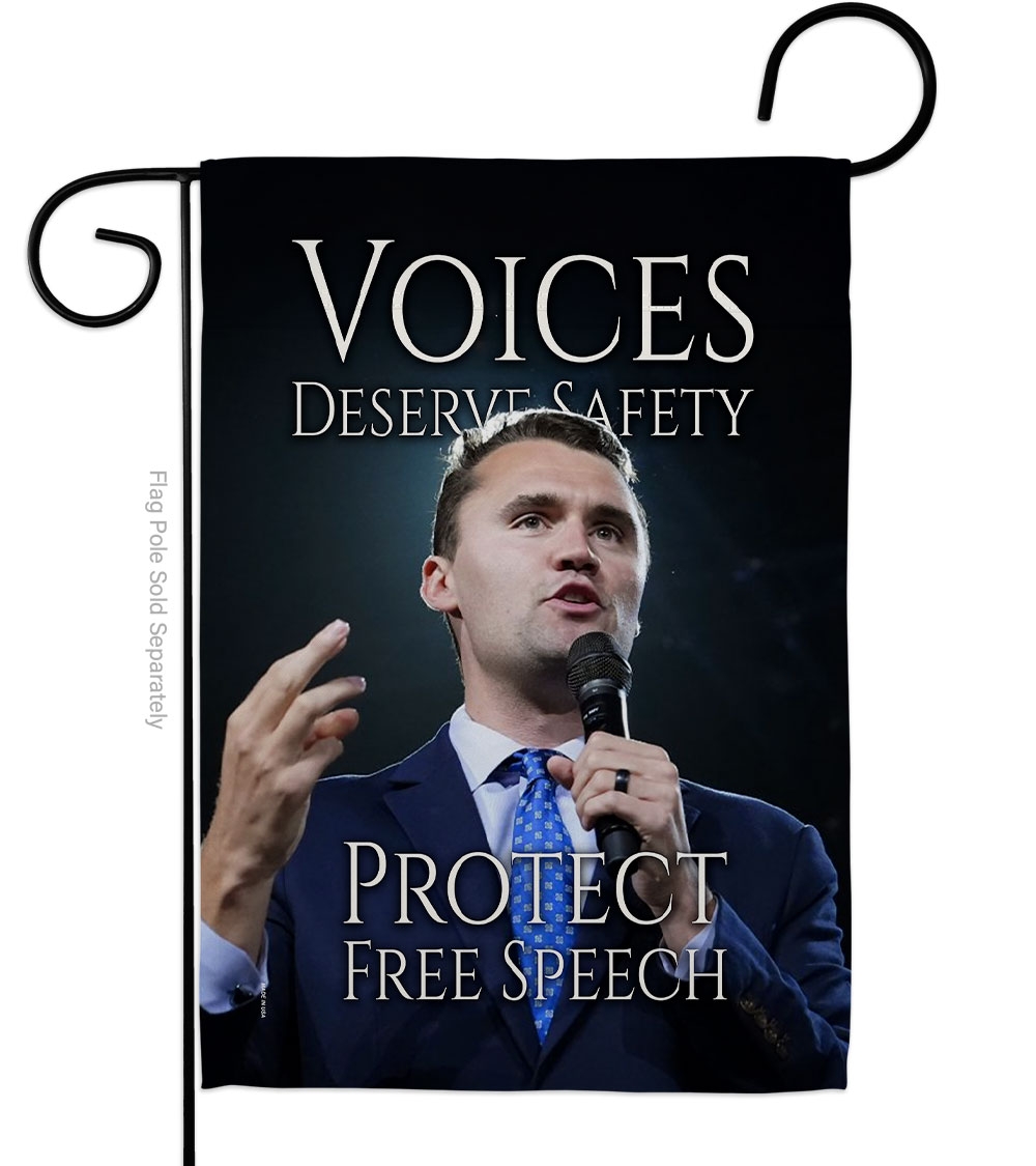 Voices Deserve Safety Garden Flag