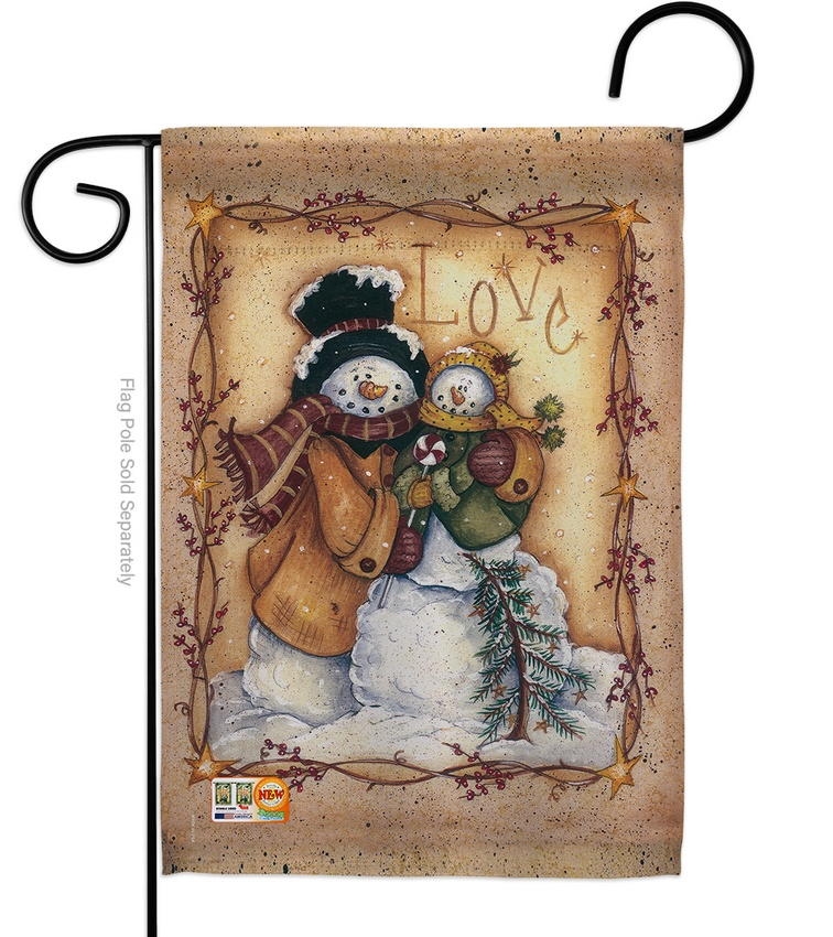 Christmas Love Snowman Garden Flag