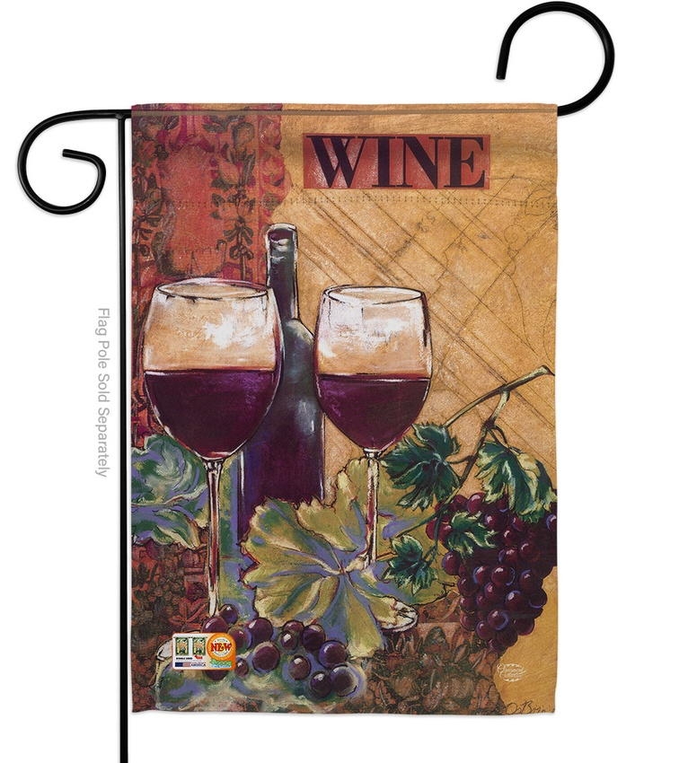 Wine Me Garden Flag