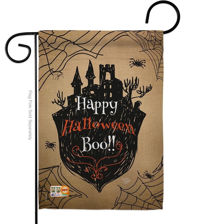 Happy Halloween Boo Garden Flag