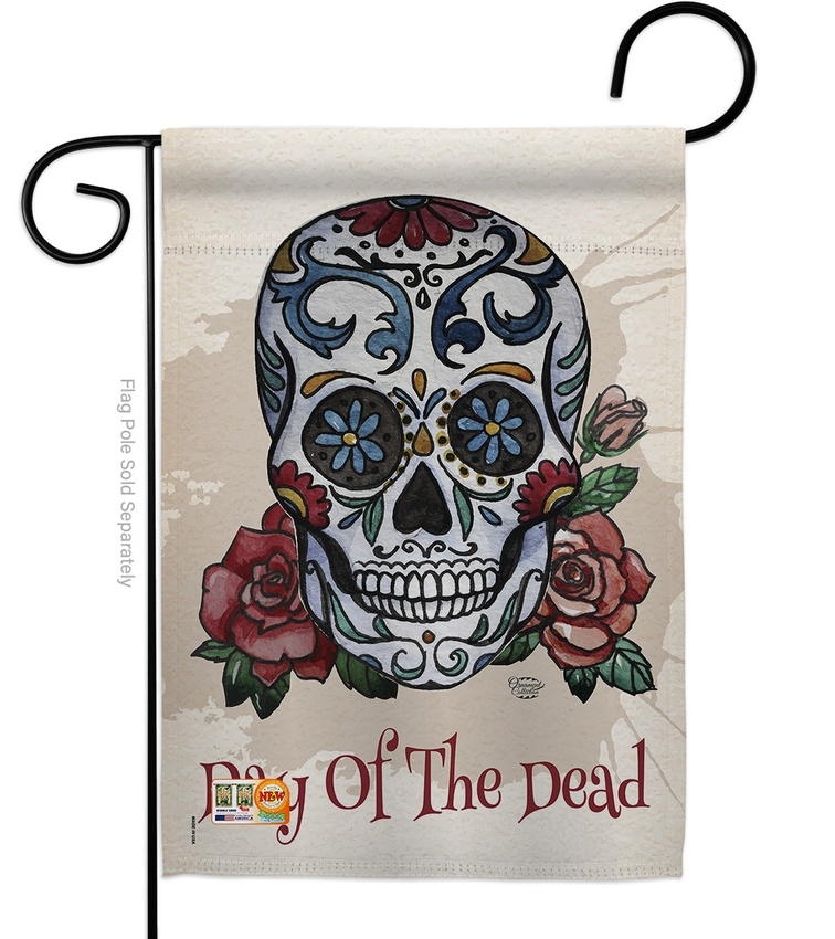 Day Of The Dead Garden Flag