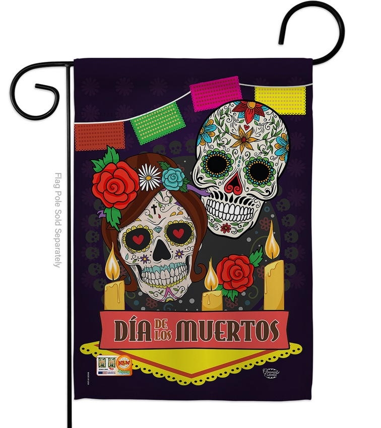 Dia De Los Muertos Decorative Garden Flag