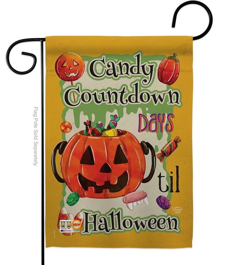 Candy Countdown Garden Flag