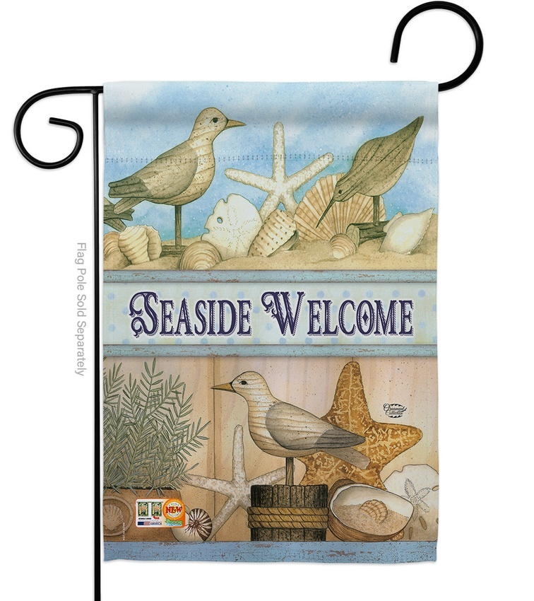 Welcome Seaside Garden Flag