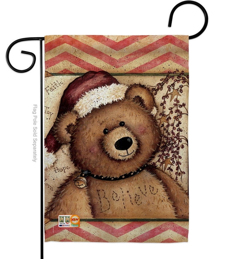 Winter Joy Teddy Garden Flag