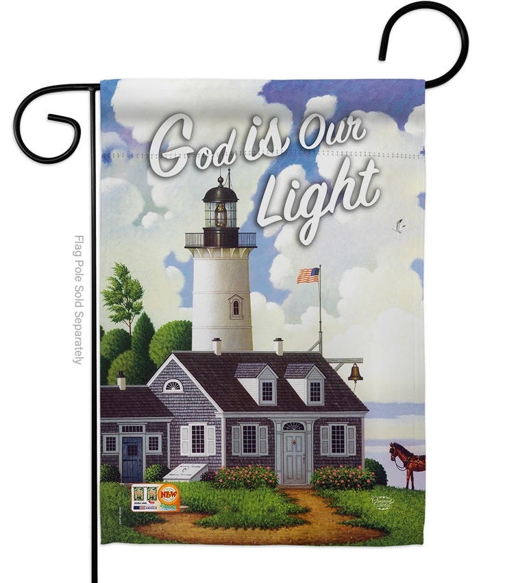 God Is Our Light Garden Flag