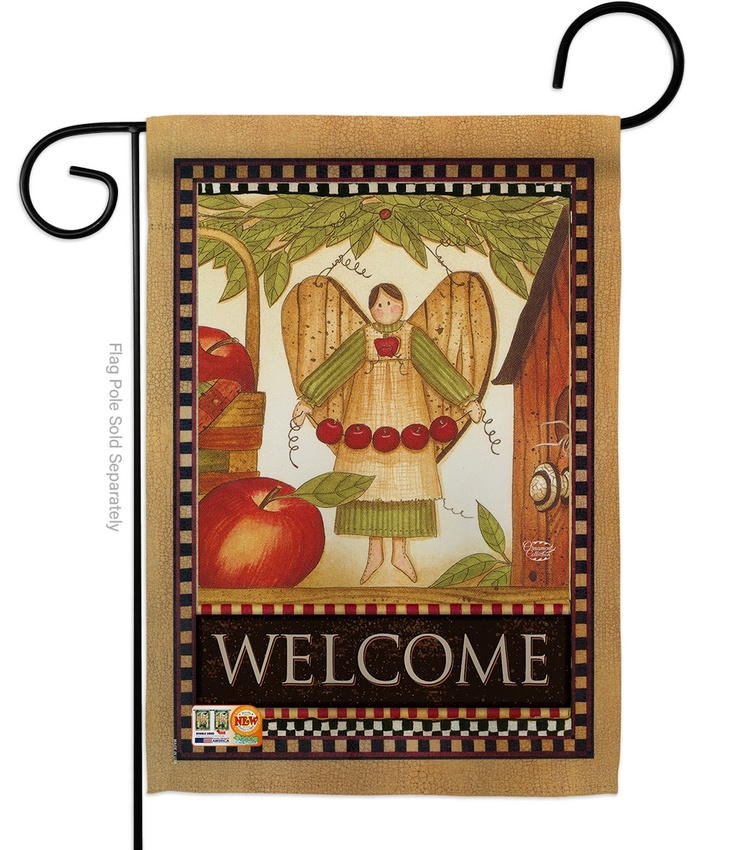 Welcome Garden Angel Garden Flag