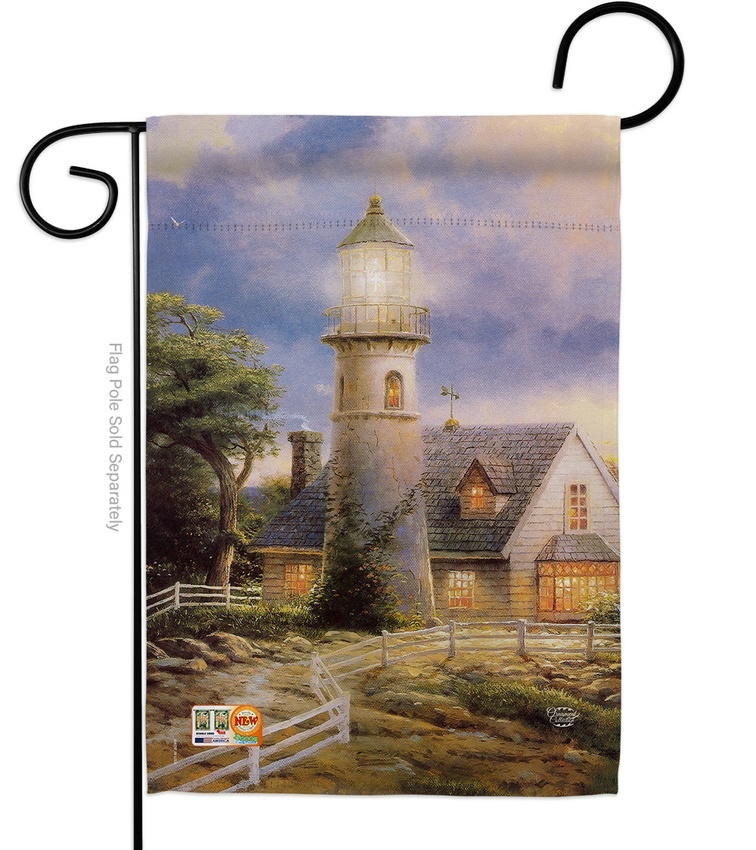 Warm Lighthouse Garden Flag