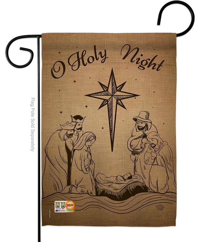 Holy Night Decorative Garden Flag