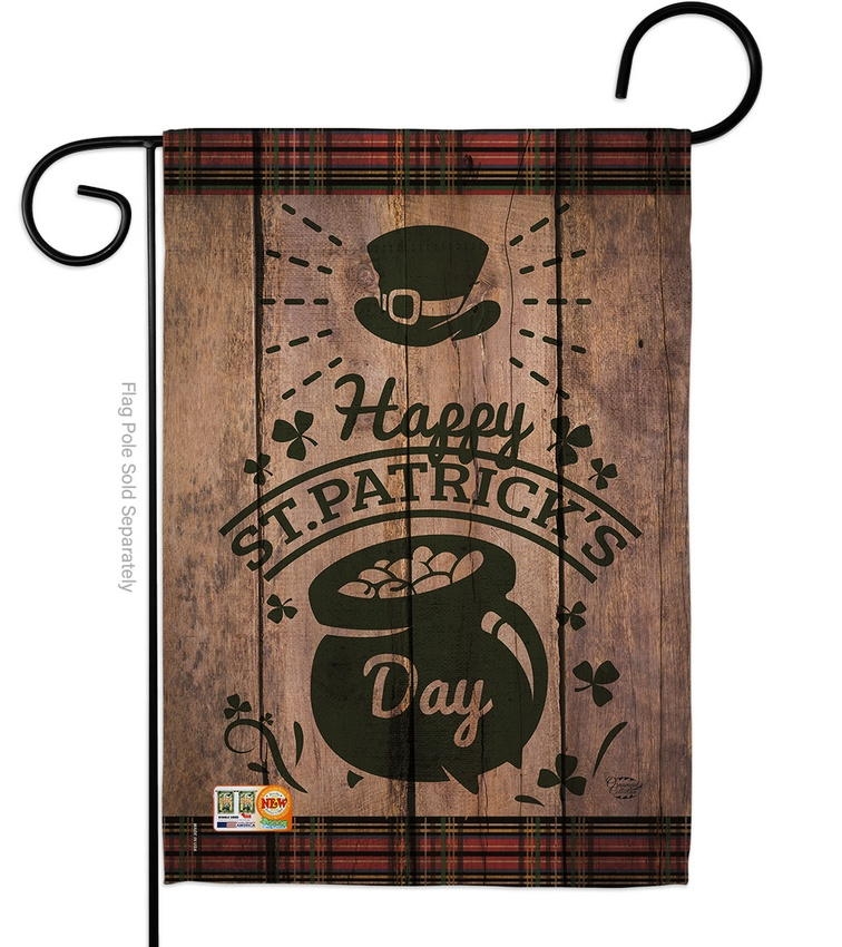 St. Patrick\'s Day Pot Of Gold Garden Flag