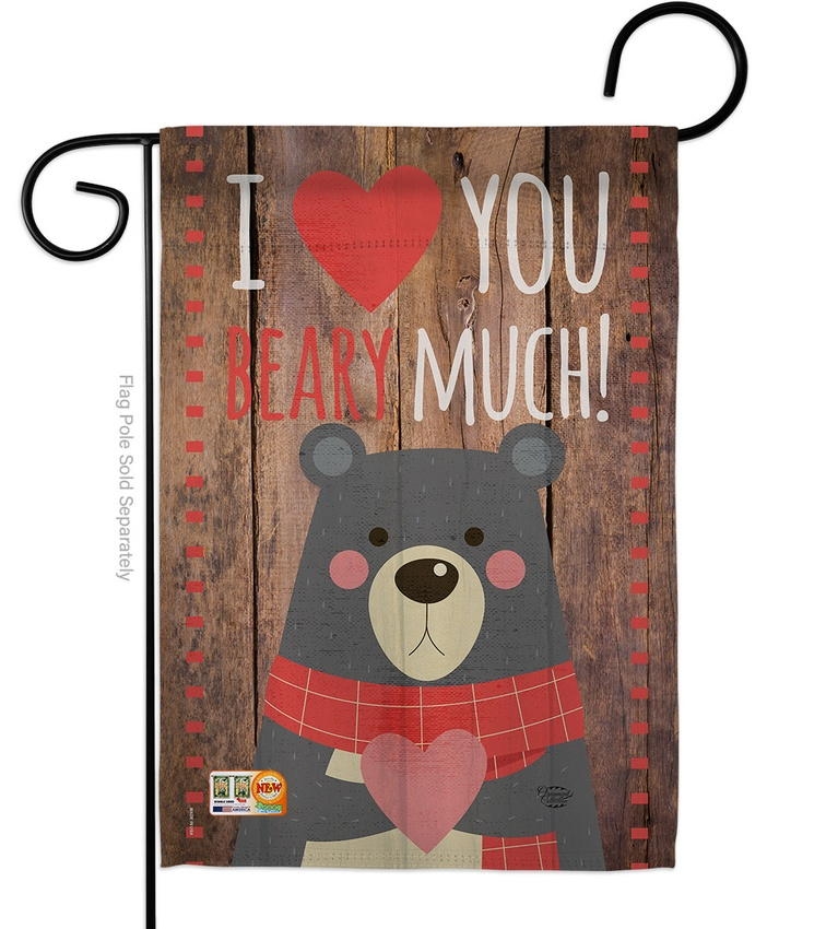 I Love You Beary Much Garden Flag