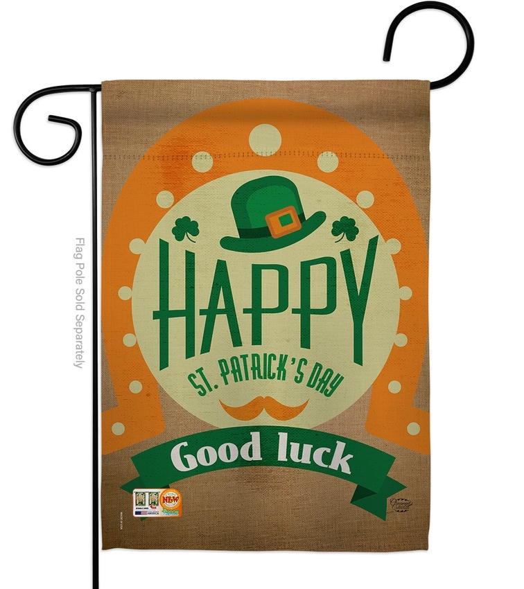 Good Luck St. Patrick\'s Day Decorative Garden Flag