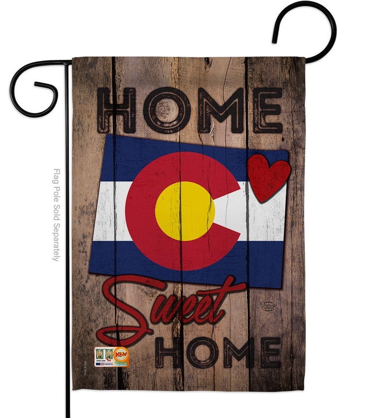 State Colorado Home Sweet Garden Flag
