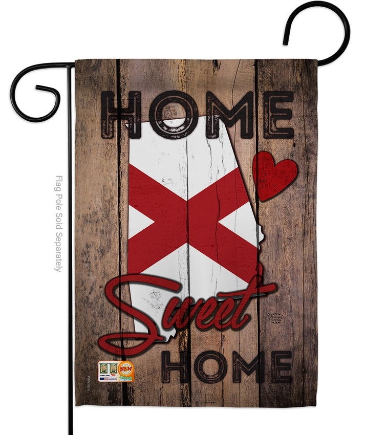 State Alabama Home Sweet Garden Flag