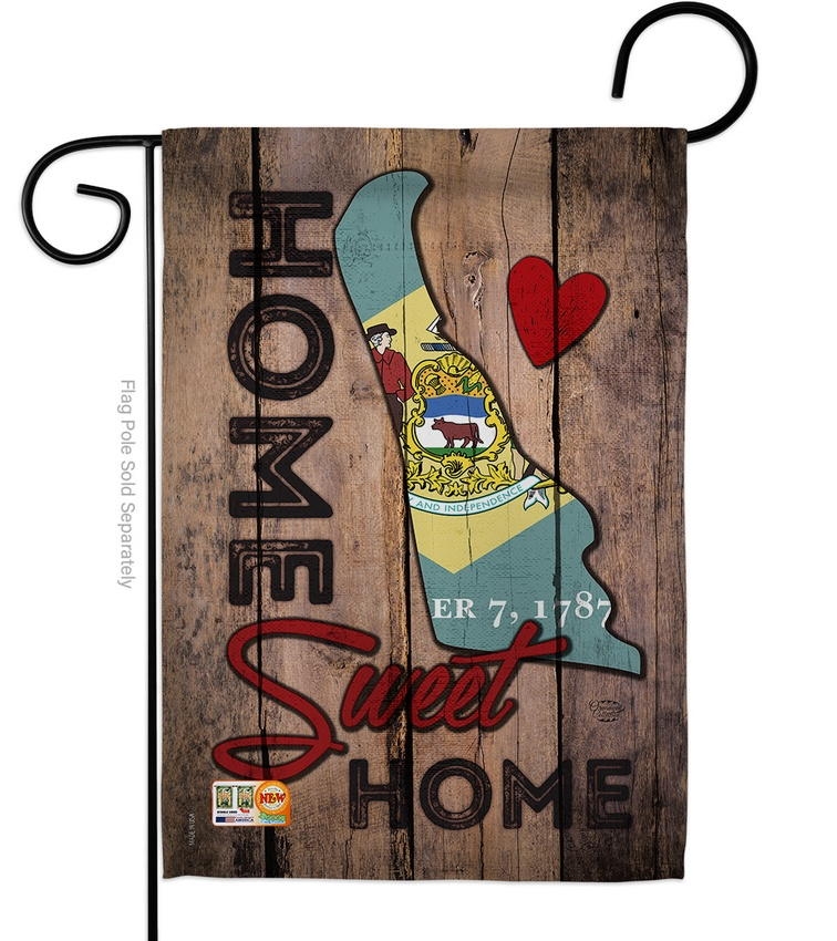 State Delaware Home Sweet Garden Flag
