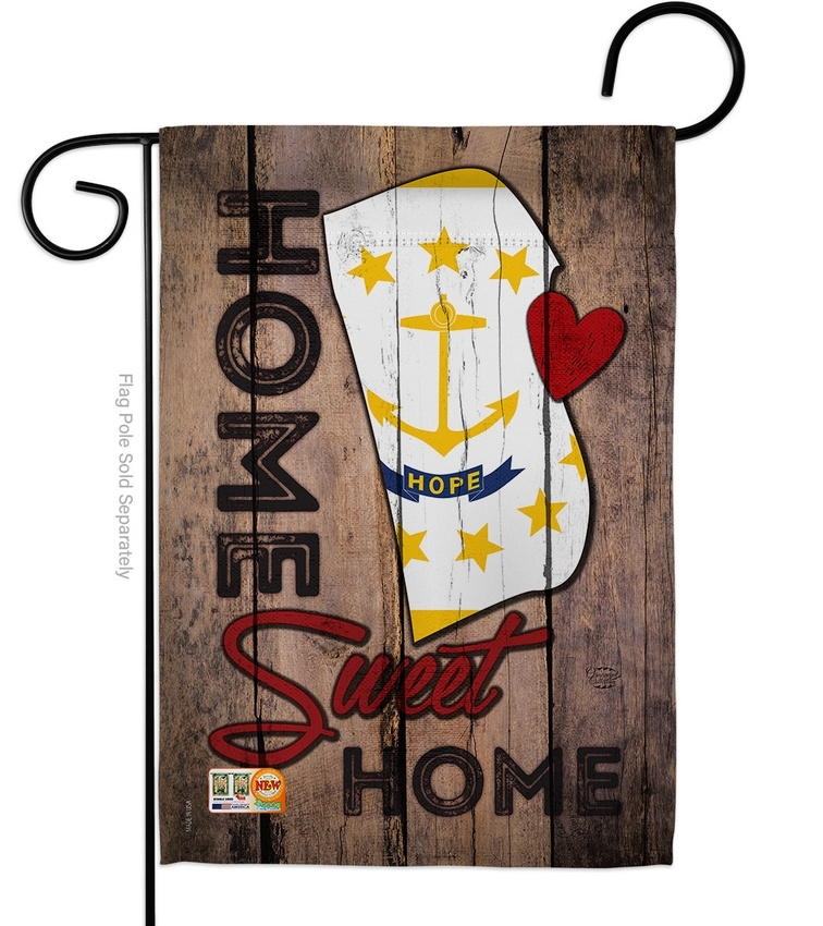 State Rhode Island Home Sweet Garden Flag