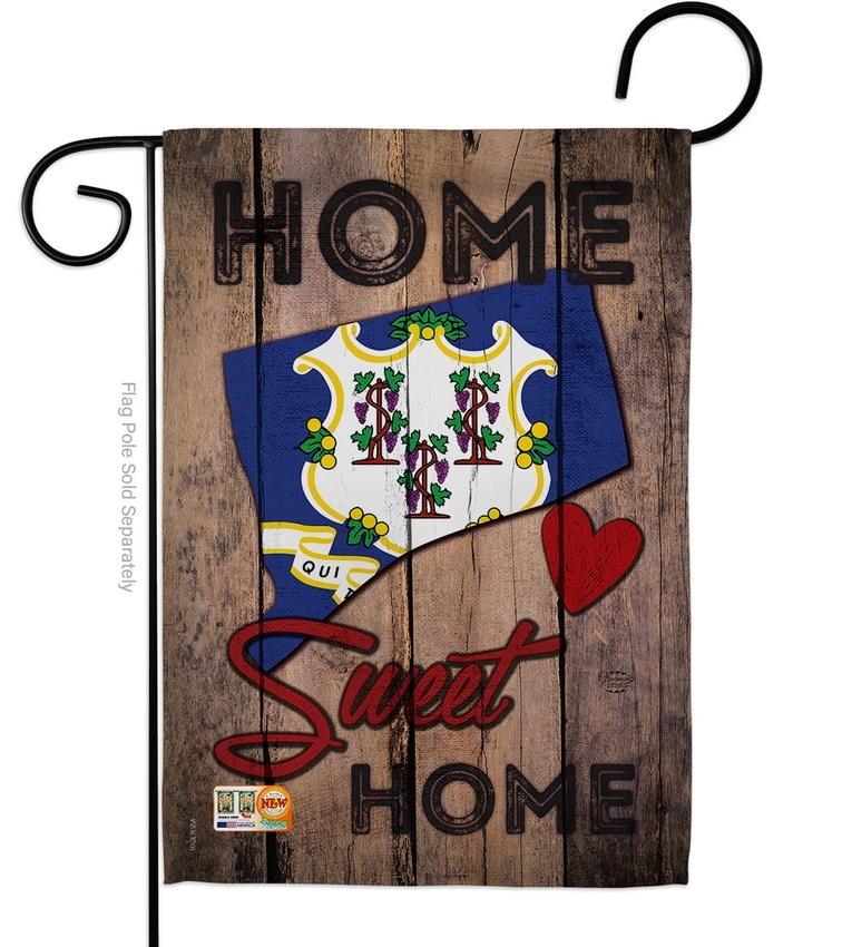 State Connecticut Home Sweet Garden Flag