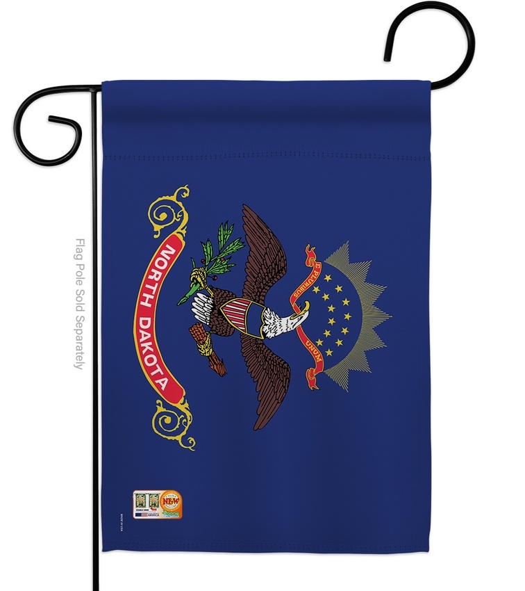 North Dakota Decorative Garden Flag