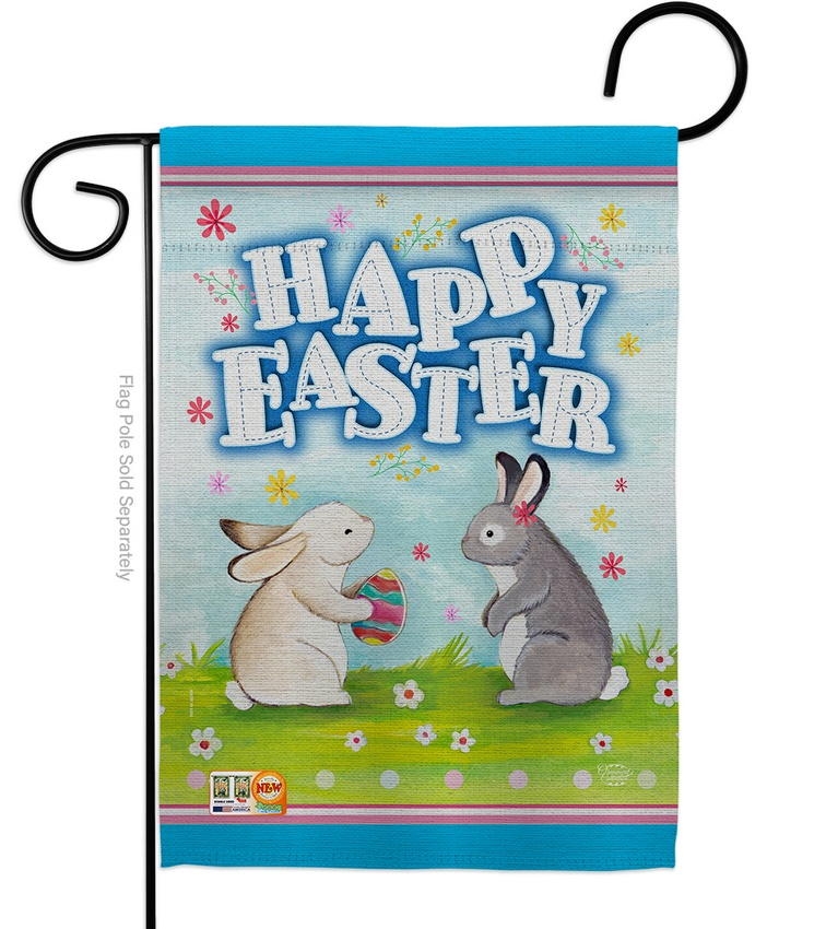 Happy Easter Bunnys Lovely Egg Garden Flag