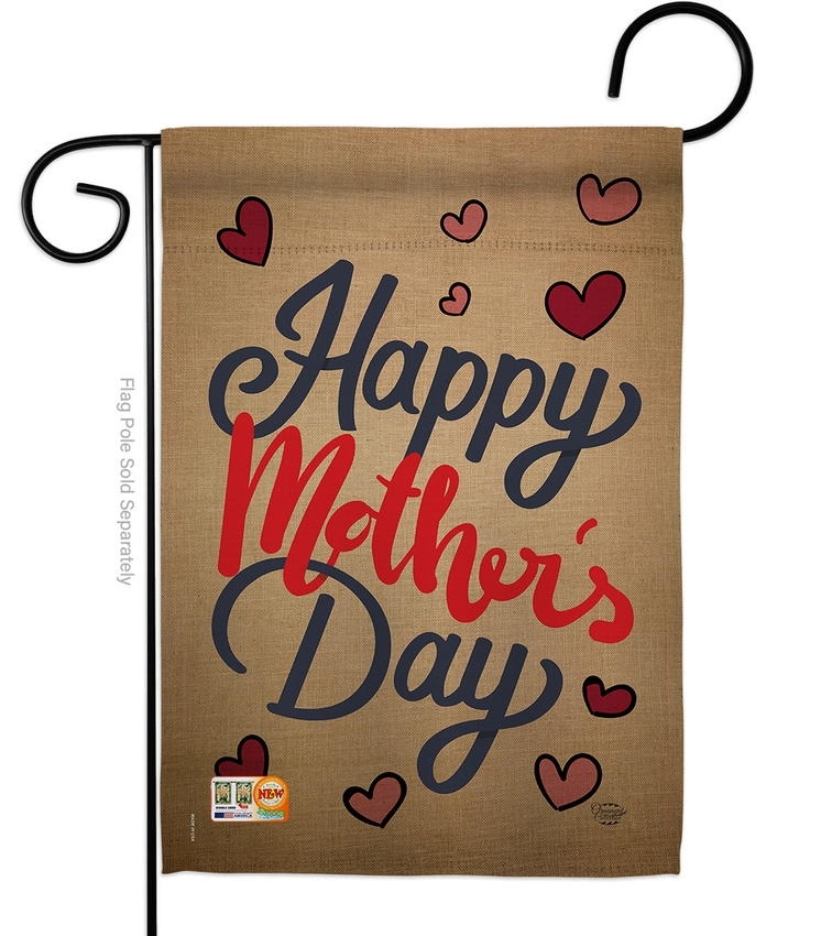 Happy Mother\'s Day Burlap Garden Flag