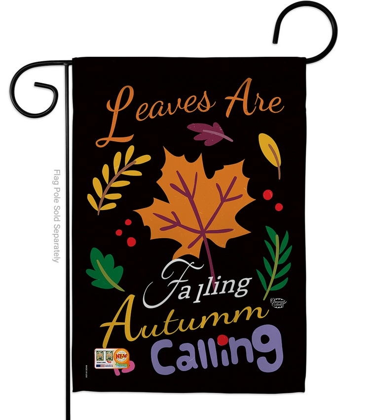 Leaves Are Falling Garden Flag