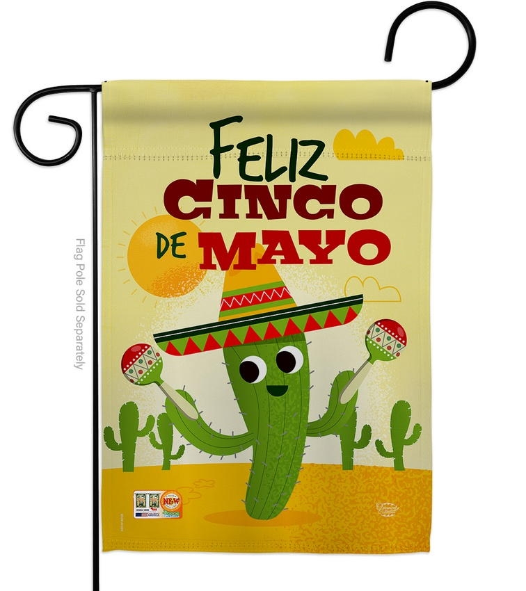 Feliz Cinco de Mayo Garden Flag