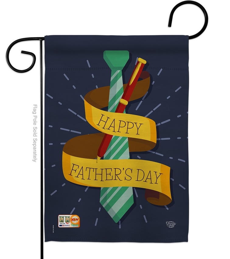 Happy Smartest Dad Garden Flag