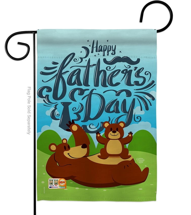 Beary Happy Father\'s Day Garden Flag