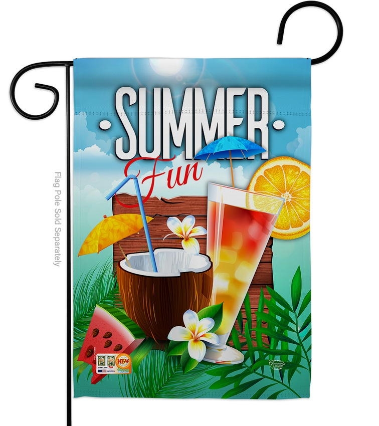 Cool Summer Drinks Garden Flag