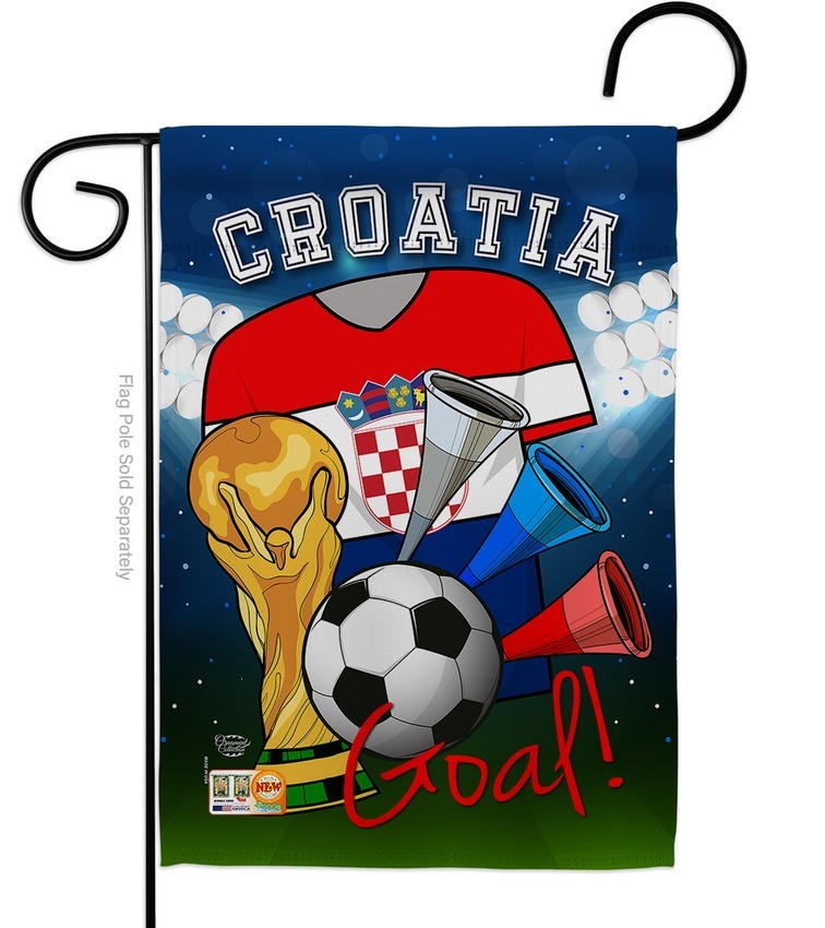 Croatia Soccer Garden Flag