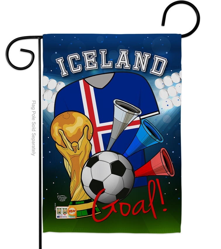 Iceland Soccer Garden Flag