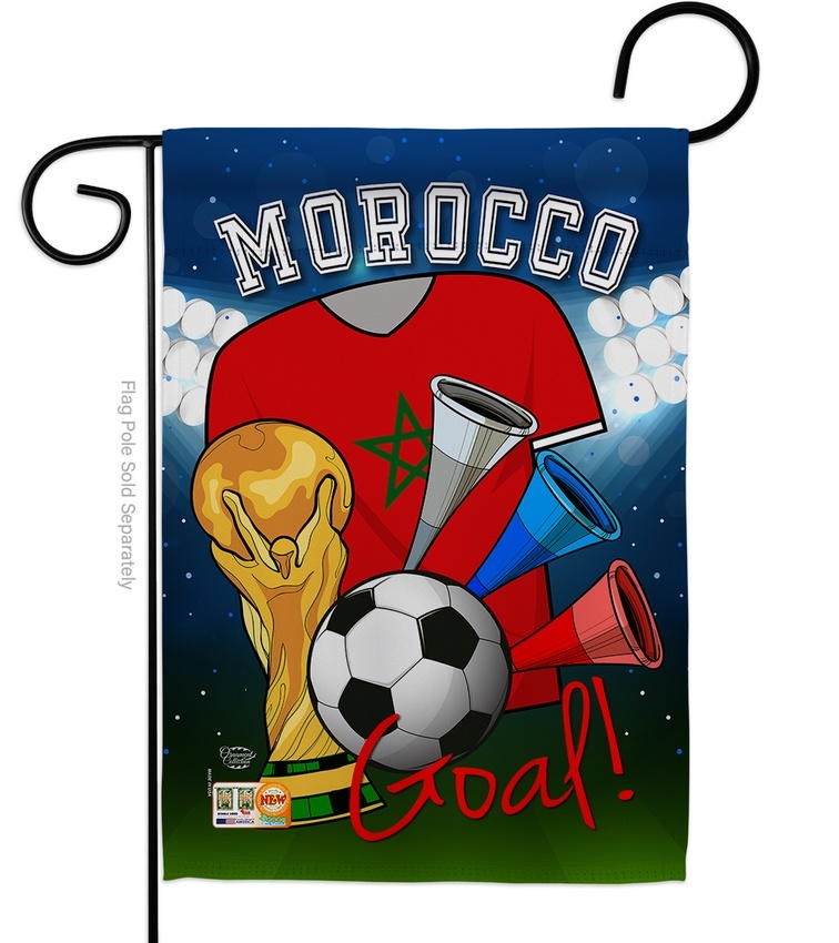 Morocco Soccer Garden Flag