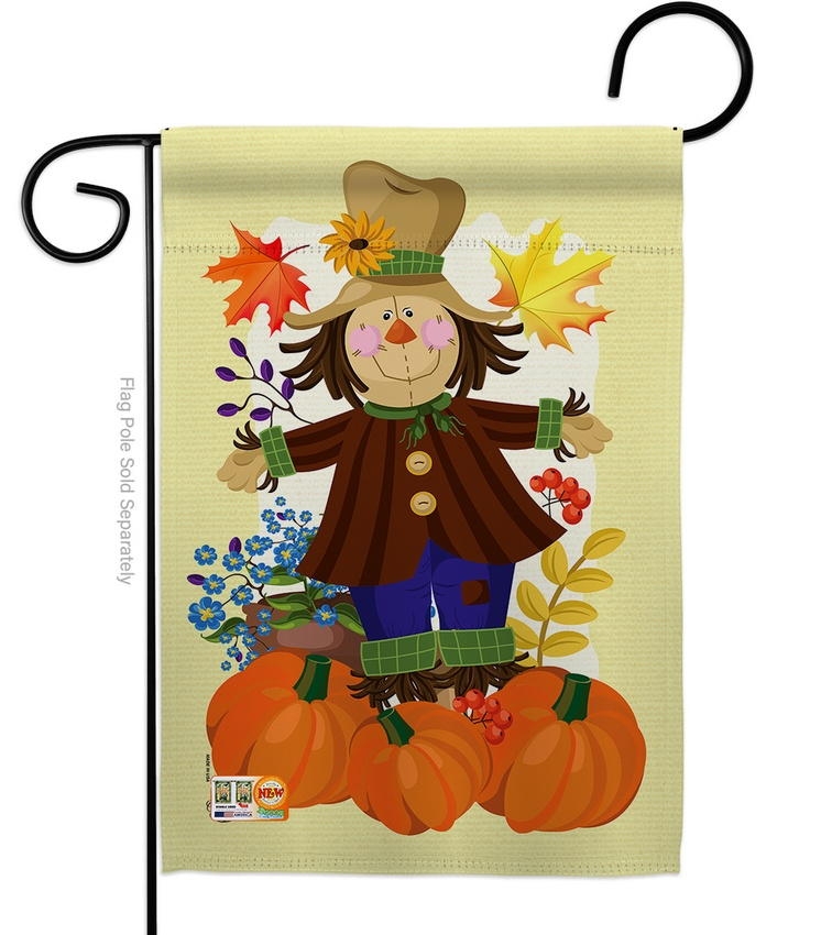 Autumn Scarecrow Garden Flag