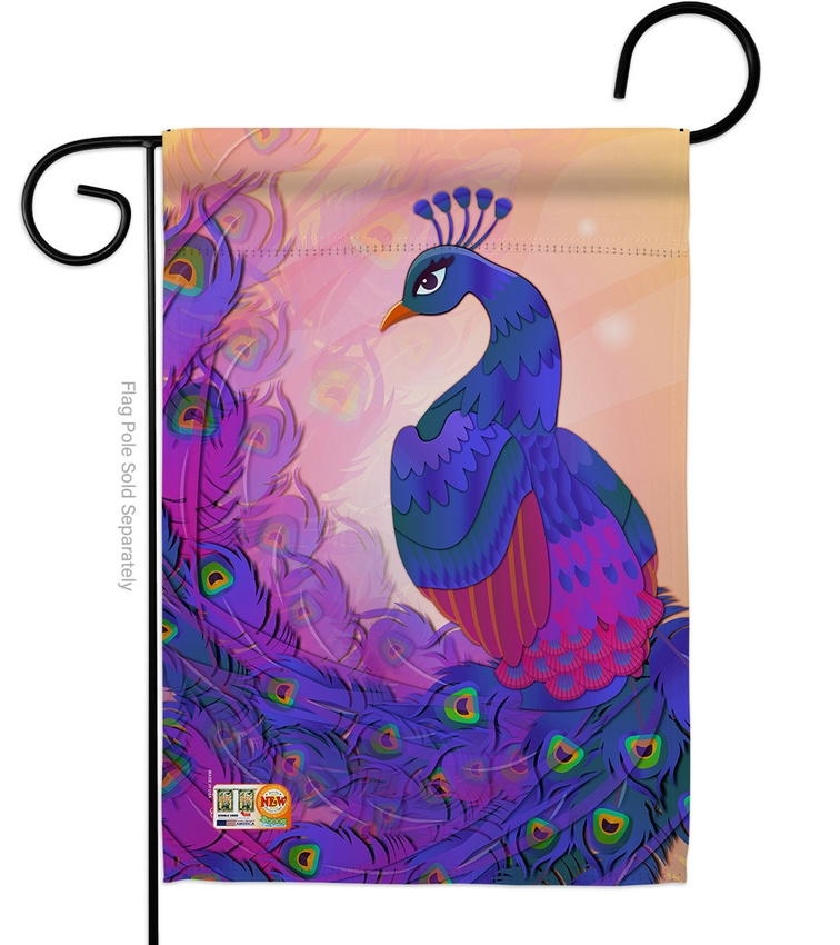 Beautiful Peafowl Garden Flag