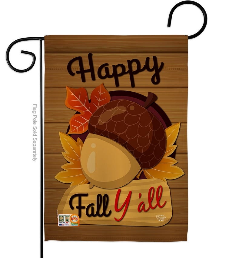 Happy Fall Y\'ll Garden Flag