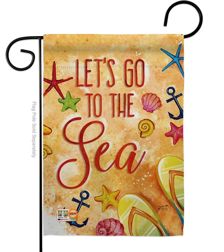 Let\'s Go To The Sea Garden Flag
