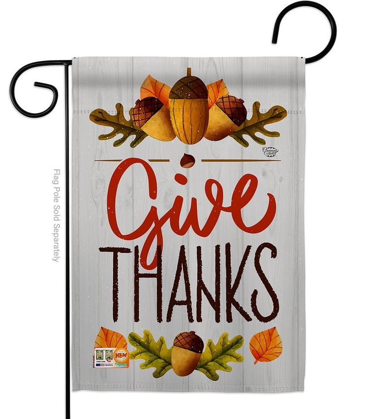 Give Thanks Garden Flag