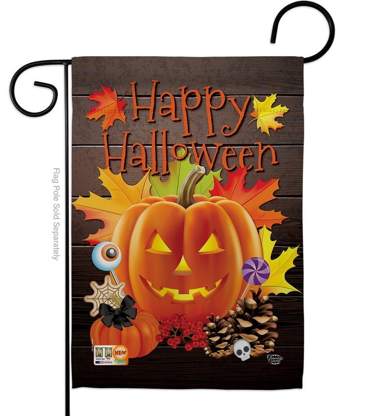 Evil Halloween Pumpkin Garden Flag