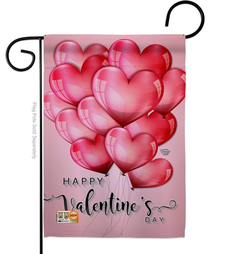 Happy Love Balloons Garden Flag