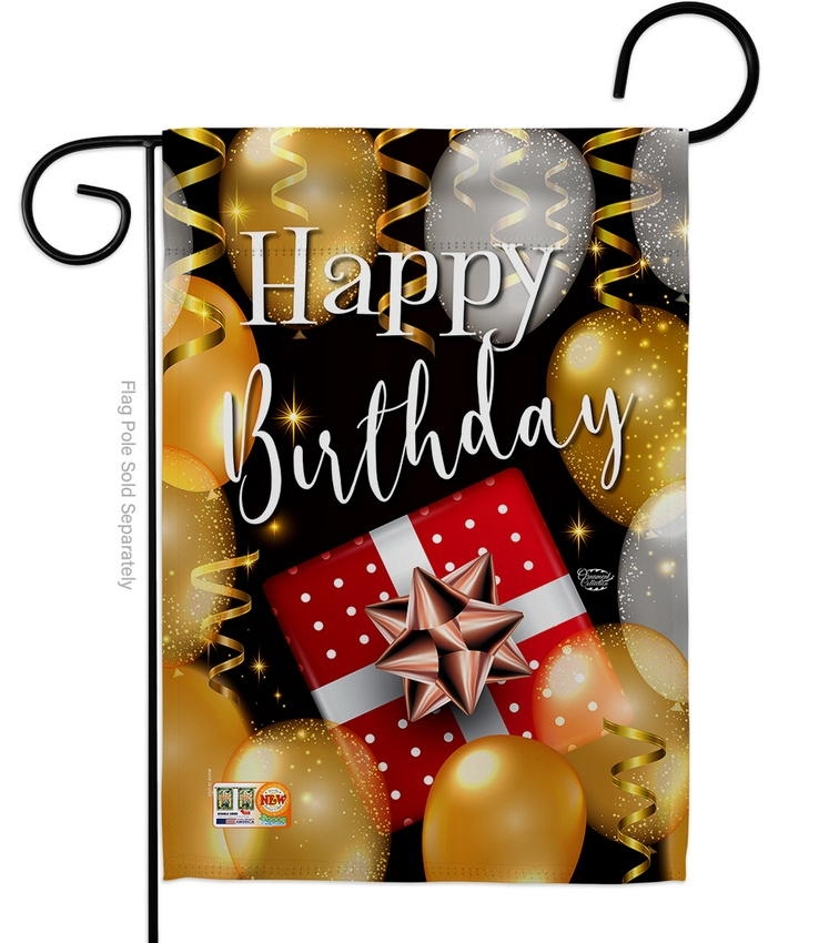 Happy Birthday Decorative Garden Flag