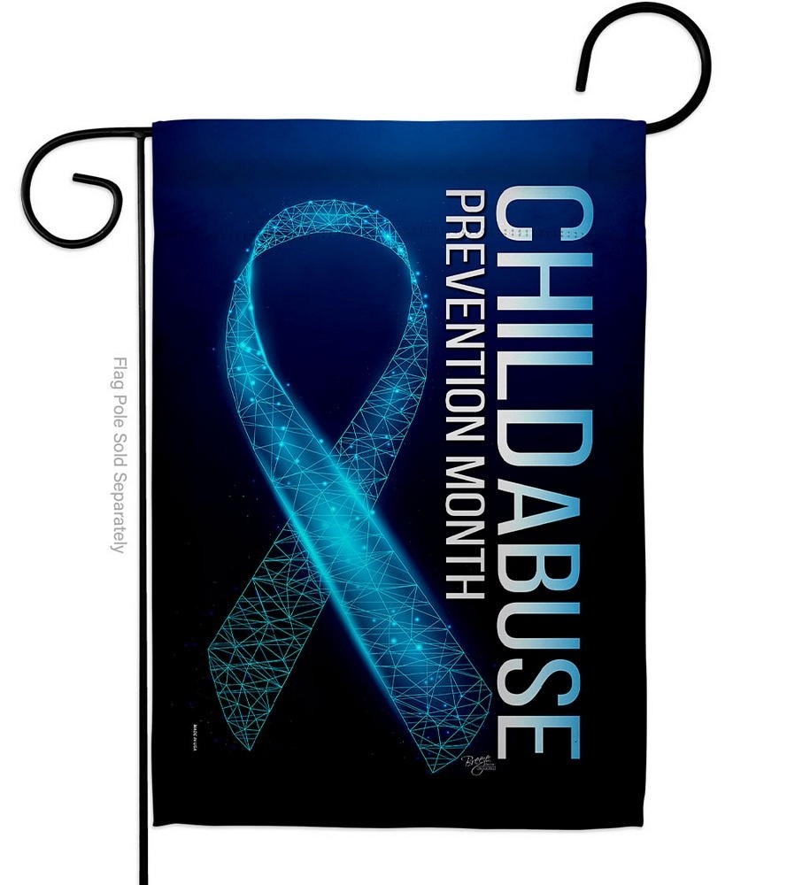 Prevention Child Abuse Garden Flag